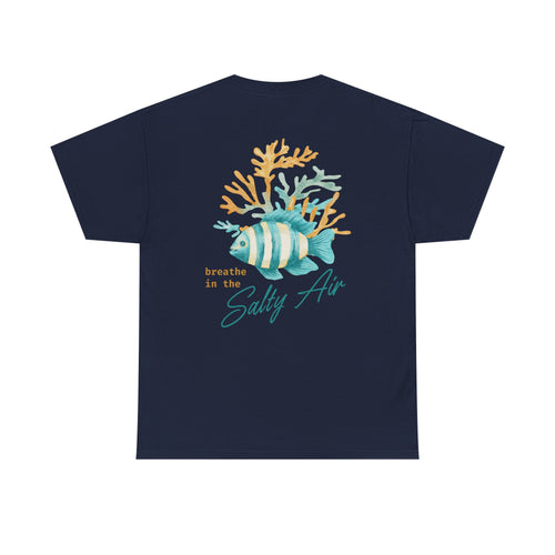 Beach Fish T-Shirt — "Breathe in the Salty Air" Nautical Tee
