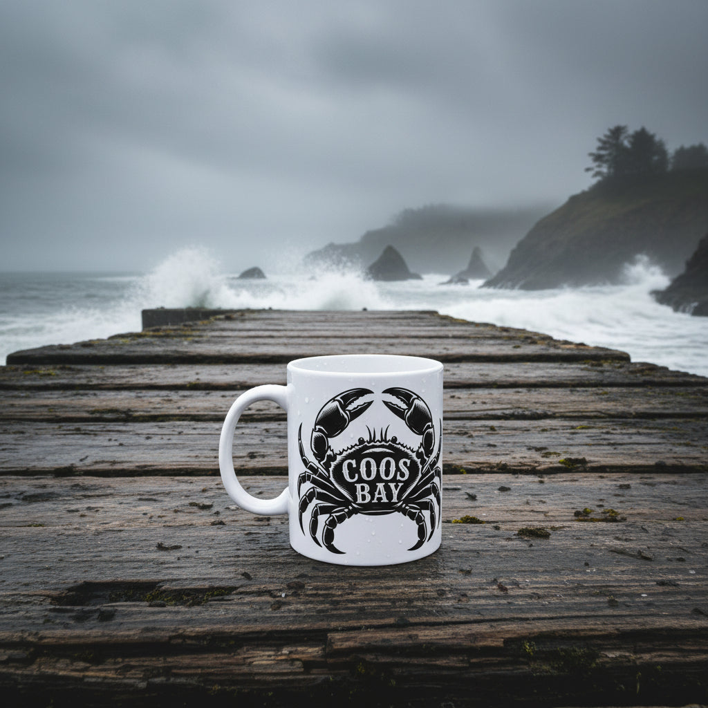 Crab & Skull Coos Bay Mug — I come home with crabs  (11oz/15oz)