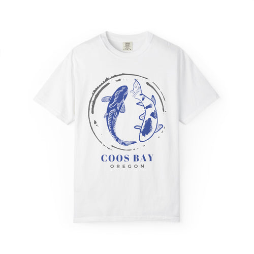 Coos Bay Koi Circle T-Shirt — Oregon Coastal Fish Graphic