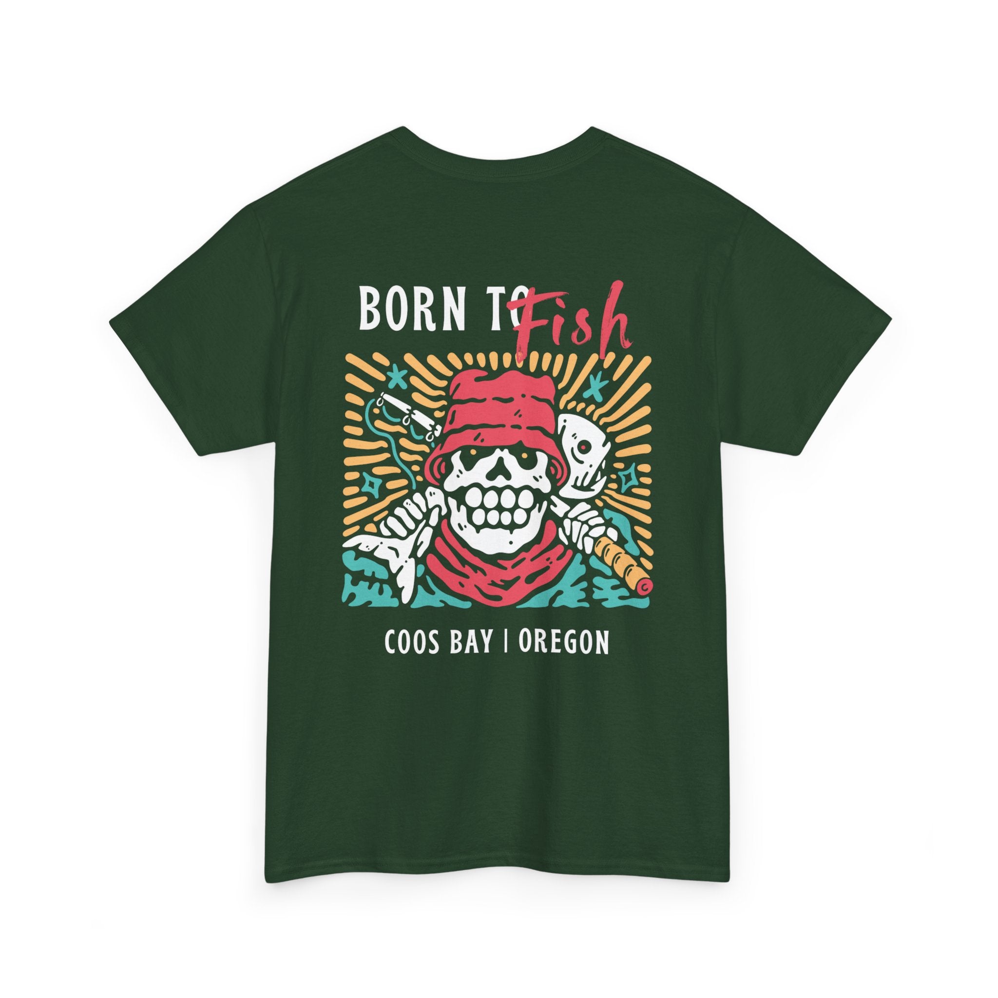 Born to Fish Graphic Tee — Retro Beach Surf T-Shirt