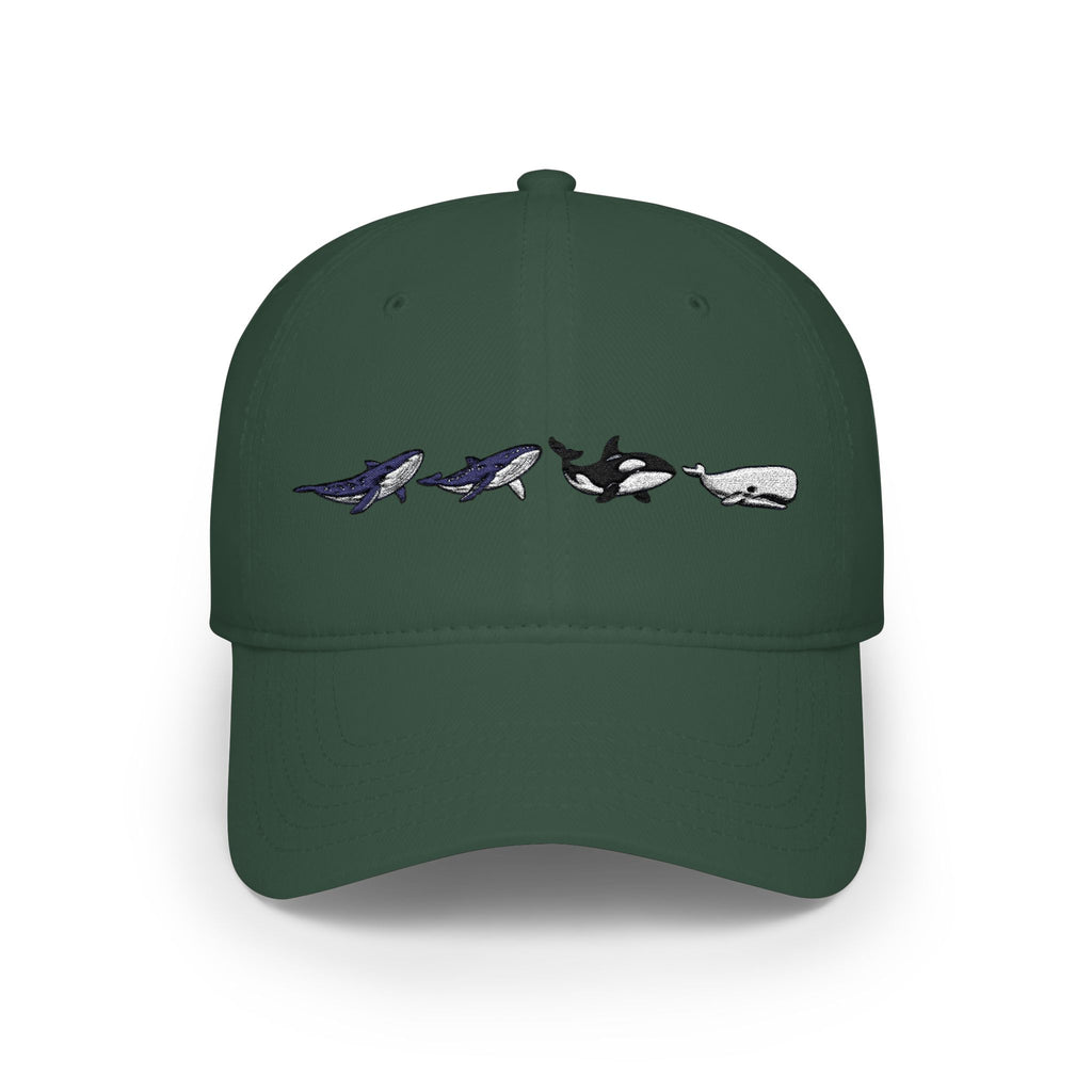 Whale Tail Embroidered Baseball Cap — Minimal Coastal Dad Hat
