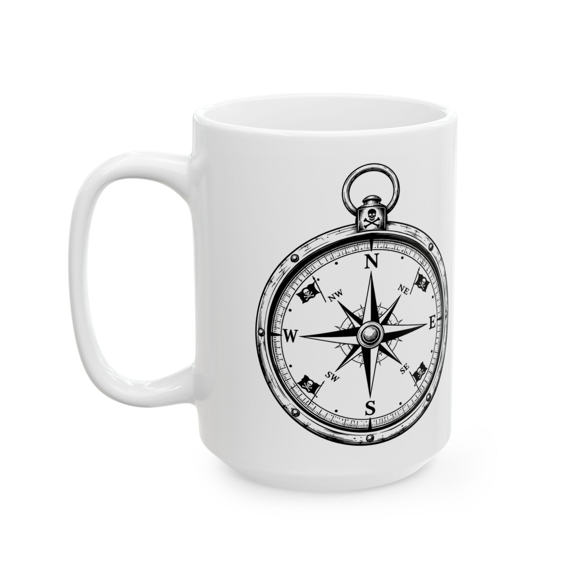 Pirate Compass Coffee Mug — Coos Bay (11oz/15oz) Not all treasure is Silver & Gold mate.