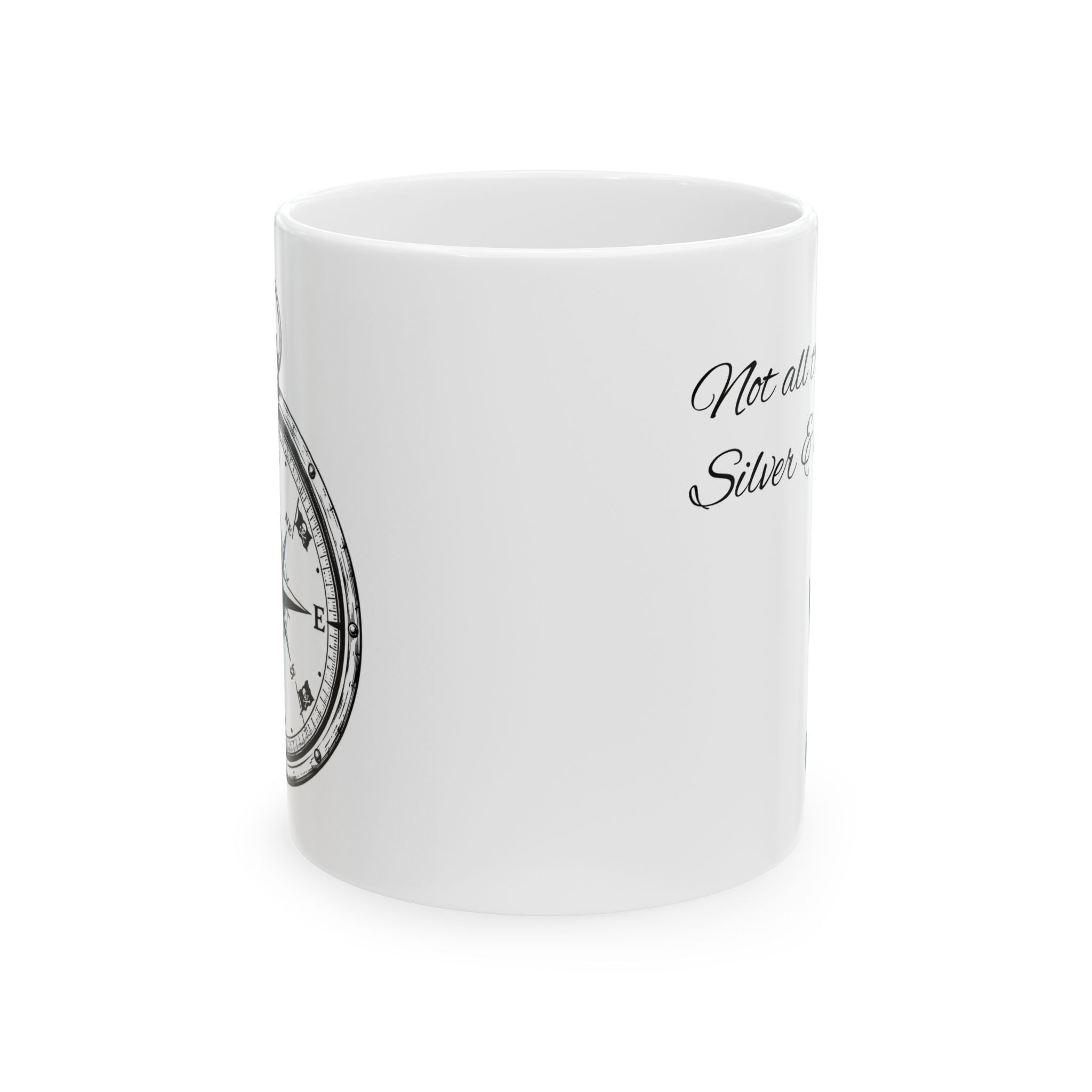 Pirate Compass Coffee Mug — Coos Bay (11oz/15oz) Not all treasure is Silver & Gold mate.