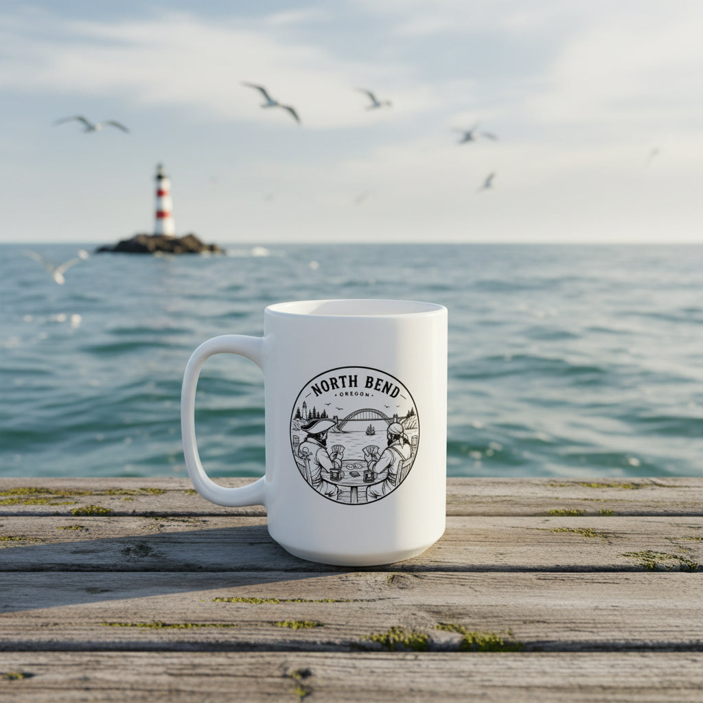 North Bend Poker Pirates Ceramic Mug –  (15oz)