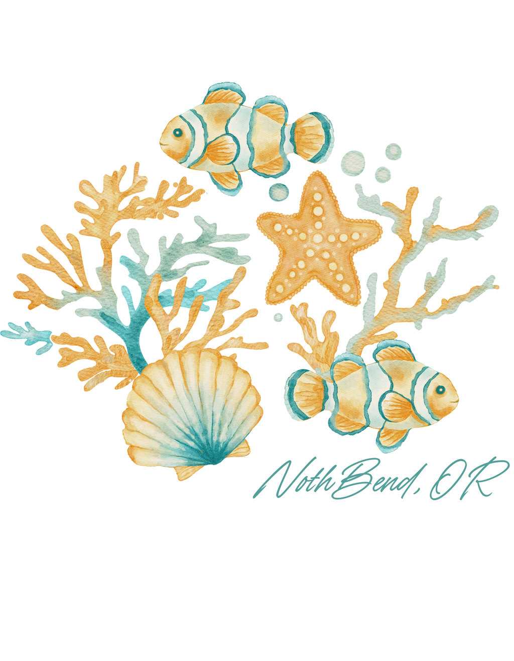 Beach Fish T-Shirt — "Breathe in the Salty Air" Nautical Tee