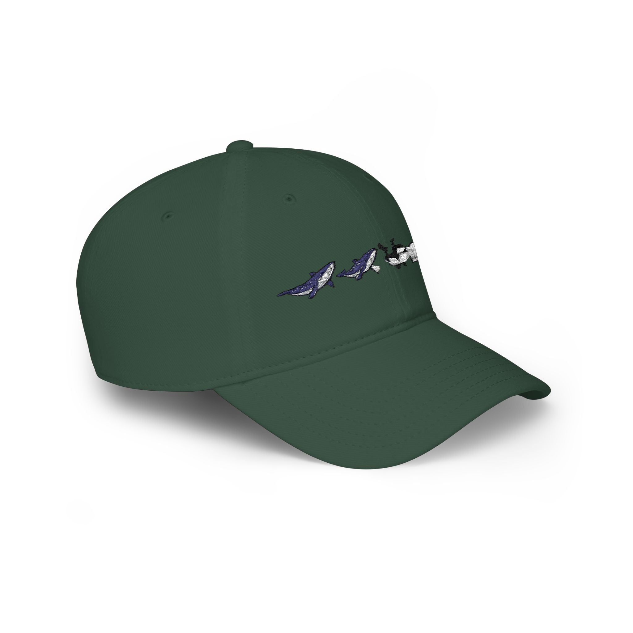 Whale Tail Embroidered Baseball Cap — Minimal Coastal Dad Hat