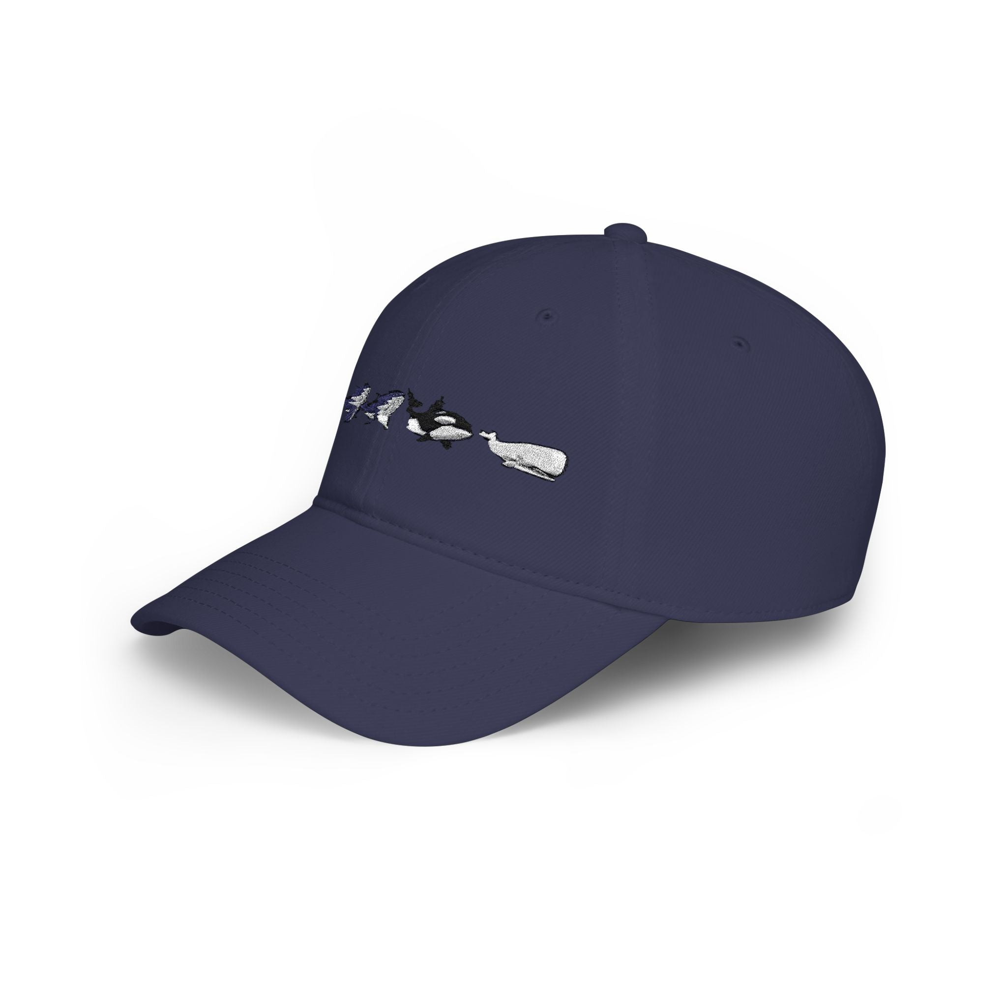 Whale Tail Embroidered Baseball Cap — Minimal Coastal Dad Hat