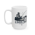 Coos Bay Fishing Coffee Mug - "Just One Last Cast, I Promise" Ceramic Mug 15oz