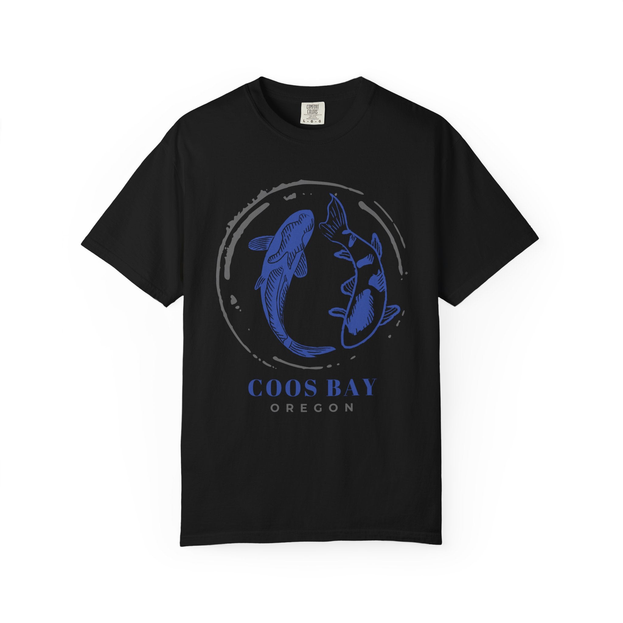 Coos Bay Koi Circle T-Shirt — Oregon Coastal Fish Graphic