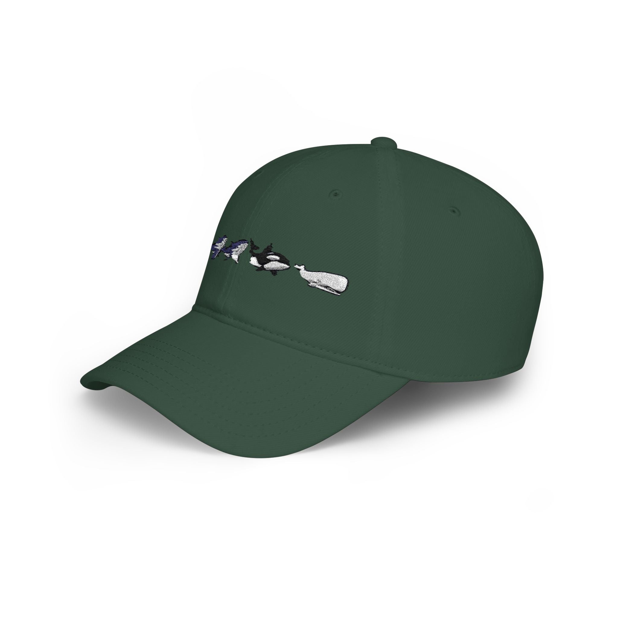 Whale Tail Embroidered Baseball Cap — Minimal Coastal Dad Hat