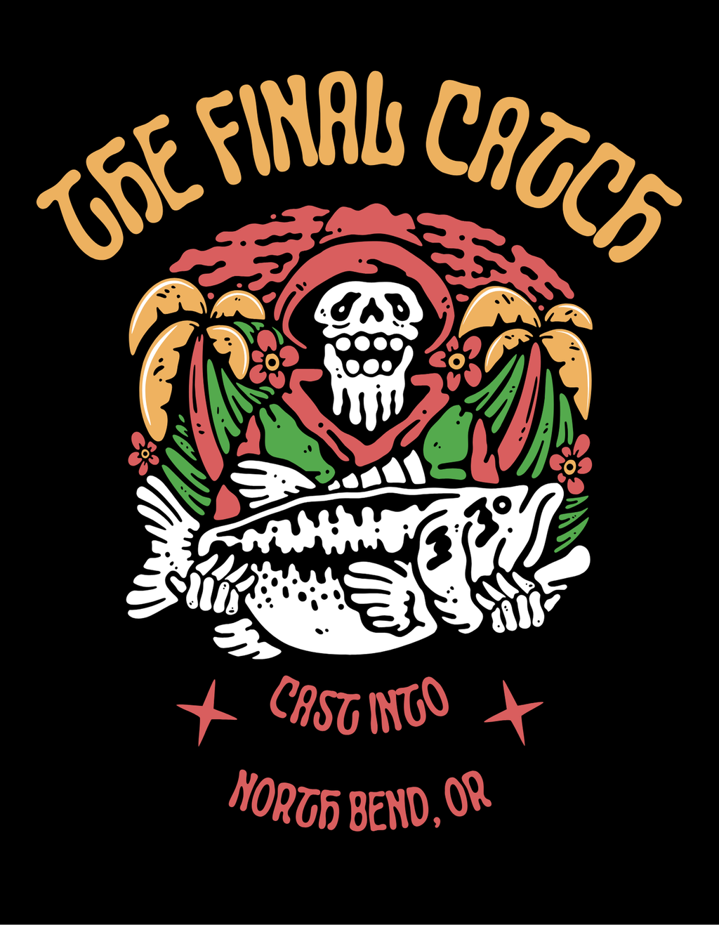 Surf-Inspired Graphic Tee — “The Finals Cactus” Vintage Beach Shirt
