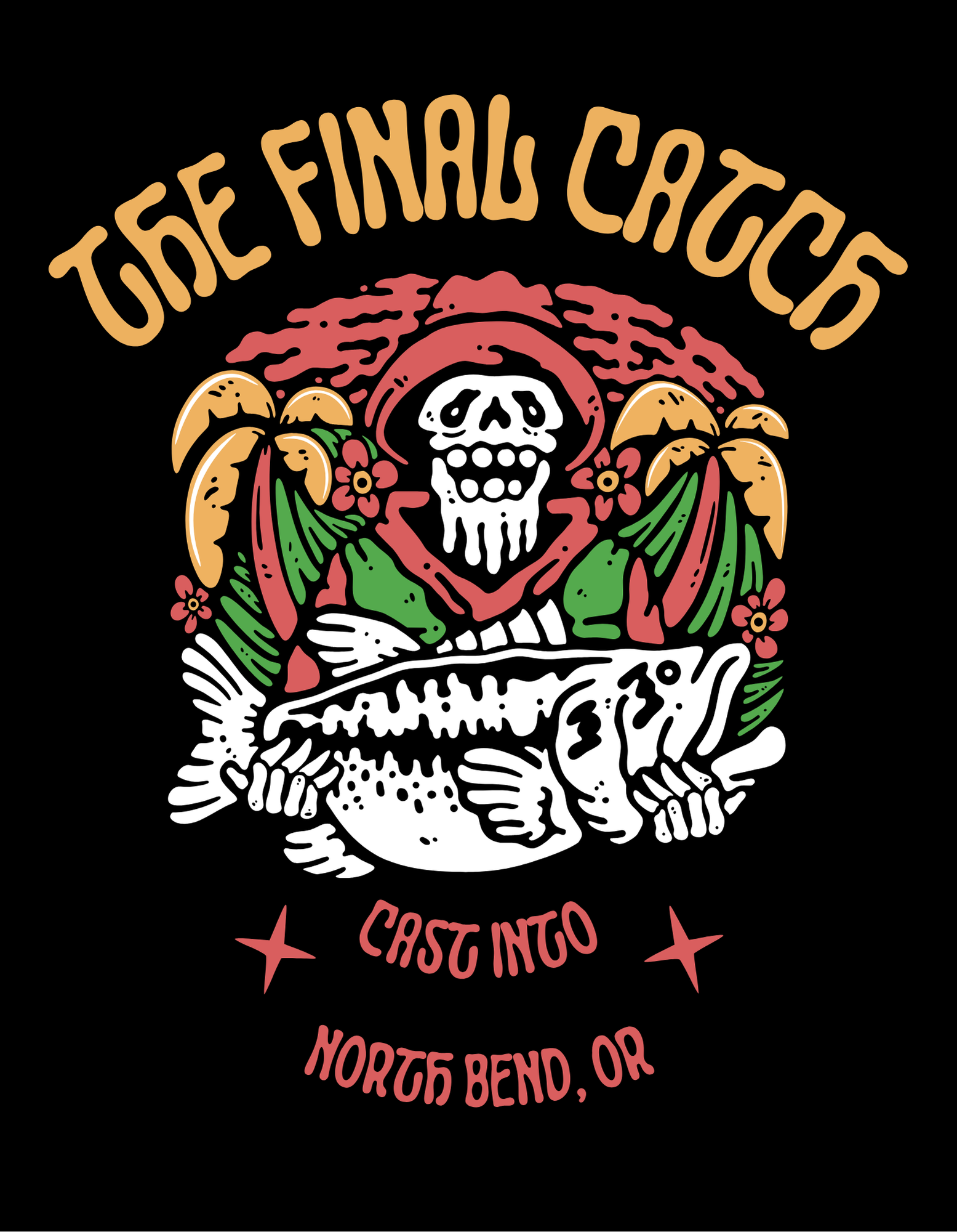 Surf-Inspired Graphic Tee — “The Finals Cactus” Vintage Beach Shirt