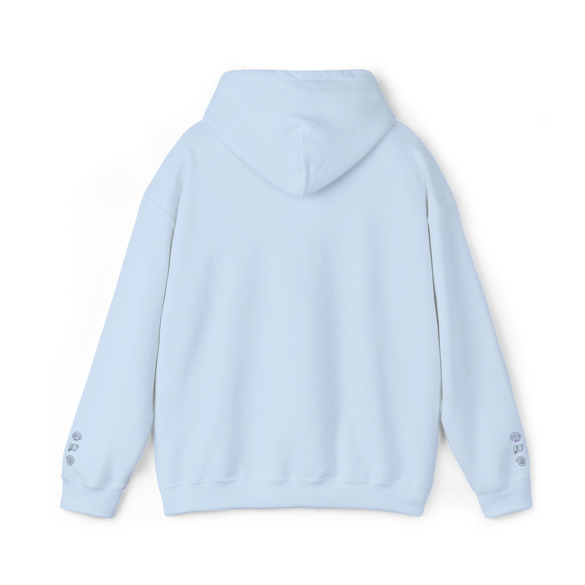 Minimal Floral Hoodie - Vertical Cherry Blossom Design with 'Be Kind' Text