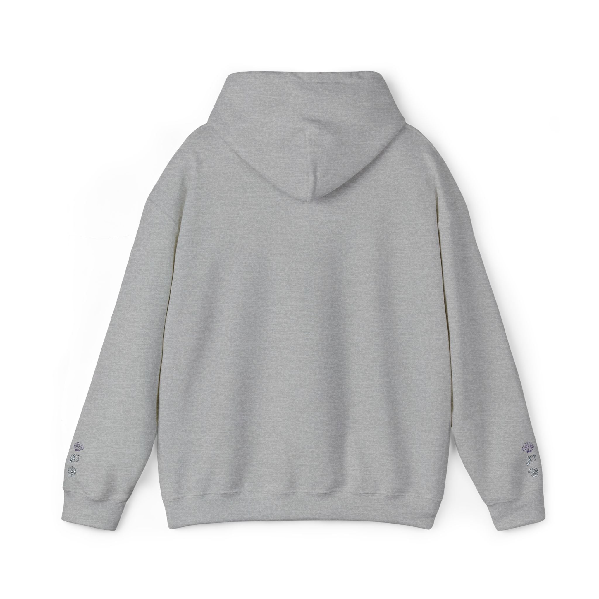 Minimal Floral Hoodie - Vertical Cherry Blossom Design with 'Be Kind' Text